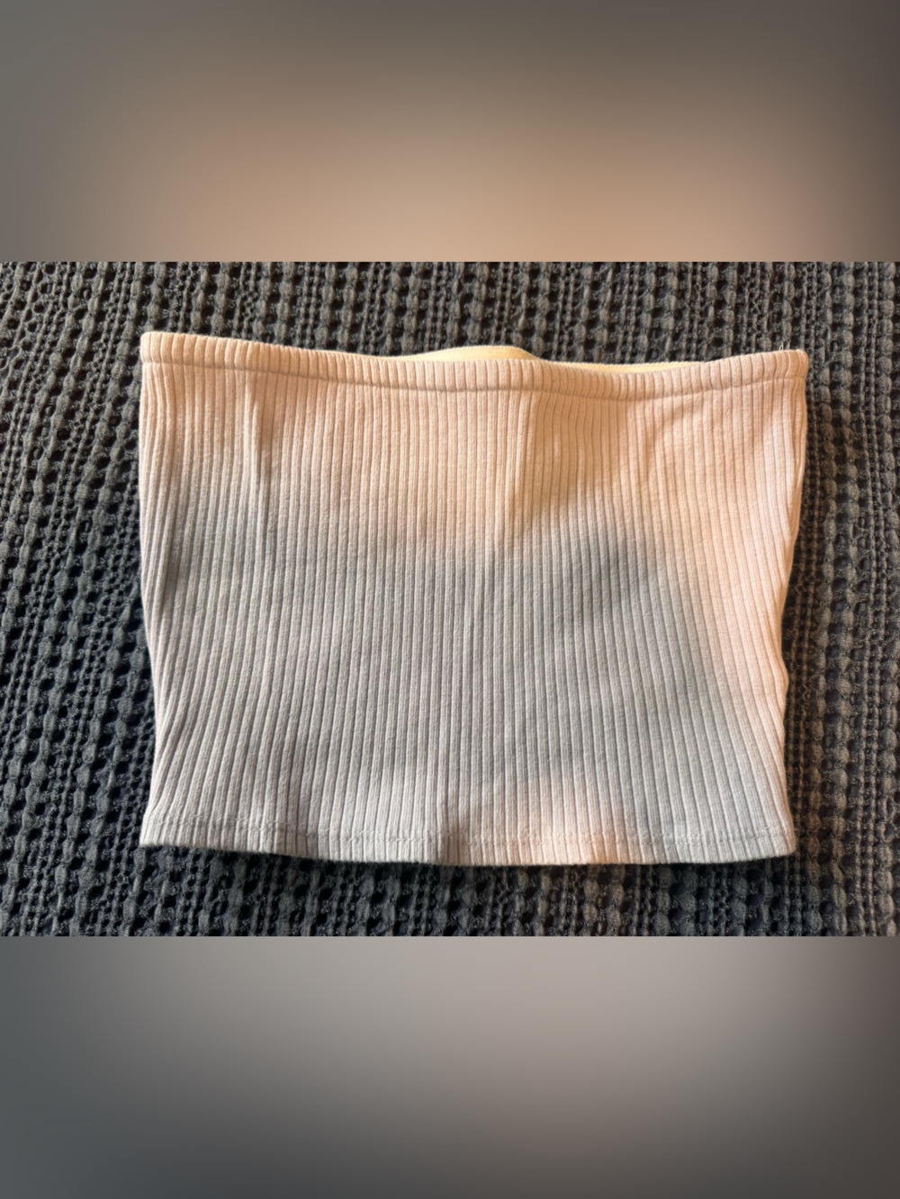 Urban Outfitters Ribbed Cream Tube Top